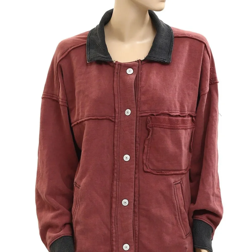 Free People We The Free Cabin Chore Jacket Top Buttondown Oversized XL 284351 - Picture 6 of 9